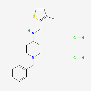 1-Benzyl-N-[(3-methylthiophen-2-yl)methyl]piperidin-4-amine dihydrochloride
