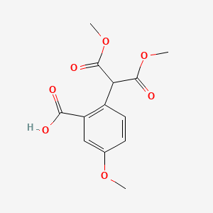 molecular formula C13H14O7 B6350756 2-(1,3-Dimethoxy-1,3-dioxopropan-2-yl)-5-methoxybenzoic acid CAS No. 1370606-52-2