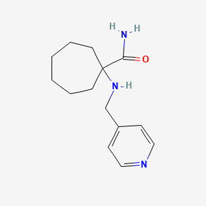 1-[(Pyridin-4-ylmethyl)amino]cycloheptane-1-carboxamide