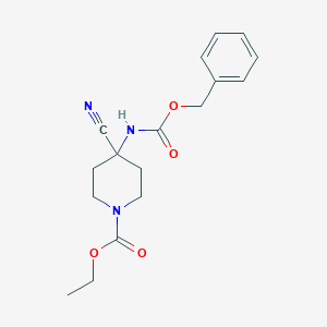 Ethyl 4-{[(benzyloxy)carbonyl]amino}-4-cyanopiperidine-1-carboxylate