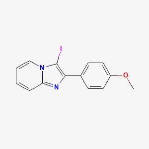 molecular formula C14H11IN2O B6350830 3-Iodo-2-(4-methoxyphenyl)imidazo[1,2-a]pyridine CAS No. 1426142-84-8