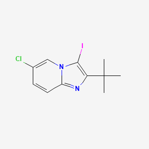 molecular formula C11H12ClIN2 B6350841 2-tert-Butyl-6-chloro-3-iodoimidazo[1,2-a]pyridine CAS No. 1426142-96-2