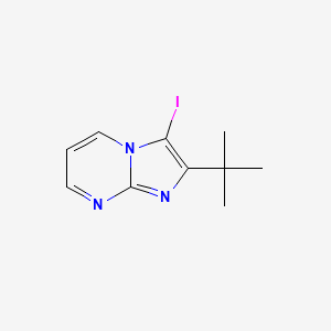 molecular formula C10H12IN3 B6350844 2-叔丁基-3-碘咪唑并[1,2-a]嘧啶 CAS No. 1426142-88-2