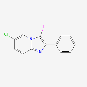 molecular formula C13H8ClIN2 B6350863 6-氯-3-碘-2-苯基咪唑并[1,2-a]吡啶 CAS No. 1426142-97-3