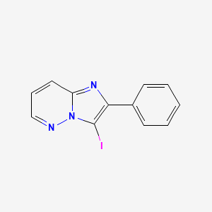 molecular formula C12H8IN3 B6350865 3-碘代-2-苯基咪唑并[1,2-b]哒嗪 CAS No. 1426142-79-1