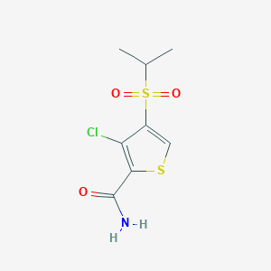molecular formula C8H10ClNO3S2 B6350877 3-Chloro-4-(propane-2-sulfonyl)-thiophene-2-carboxylic acid amide CAS No. 882283-17-2