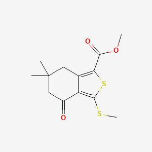 6,6-Dimethyl-3-methylsulfanyl-4-oxo-4,5,6,7-tetrahydro-benzo[c]thiophene-1-carboxylic acid methyl ester, 95%