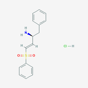 molecular formula C16H18ClNO2S B6350937 (E)-(3S)-3-Amino-4-phenyl-1-(phenylsulphonyl)but-1-ene hydrochloride CAS No. 170111-34-9