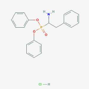 molecular formula C20H21ClNO3P B6350941 Diphenyl 1-amino-2-phenylethylphosphonate hydrochloride CAS No. 1171995-49-5