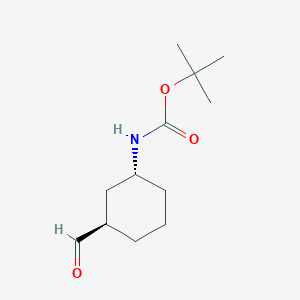 molecular formula C12H21NO3 B6350977 t-Butyl N-[(1R,3R)-3-formylcyclohexyl]carbamate CAS No. 2231666-36-5