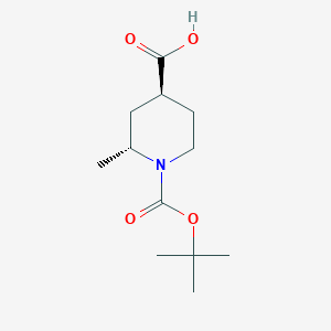 molecular formula C12H21NO4 B6350984 (2R,4S)-1-[(t-Butoxy)carbonyl]-2-methylpiperidine-4-carboxylic acid CAS No. 1932336-96-3