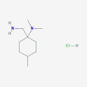 molecular formula C10H23ClN2 B6350992 N-[1-(Aminomethyl)-4-methylcyclohexyl]-N,N-dimethylamine hydrochloride CAS No. 1257854-95-7