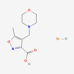 molecular formula C10H15BrN2O4 B6351002 5-Methyl-4-(4-morpholinylmethyl)-3-isoxazolecarboxylic acid hydrobromide CAS No. 1982950-24-2