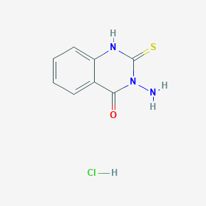 molecular formula C8H8ClN3OS B6351025 3-Amino-2-thioxo-2,3-dihydroquinazolin-4(1H)-one (HCl) CAS No. 1993195-58-6