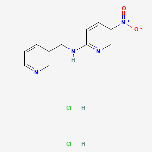 molecular formula C11H12Cl2N4O2 B6351035 5-Nitro-N-(pyridin-3-ylmethyl)pyridin-2-amine dihydrochloride CAS No. 1987057-84-0