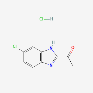 molecular formula C9H8Cl2N2O B6351104 1-(6-Chloro-1H-benzimidazol-2-yl)ethanone hydrochloride CAS No. 1158456-58-6