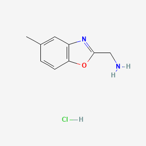 molecular formula C9H11ClN2O B6351134 (5-Methyl-1,3-benzoxazol-2-yl)methylamine hydrochloride CAS No. 1158646-45-7