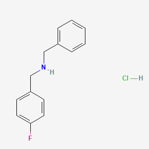 molecular formula C14H15ClFN B6351161 N-Benzyl-1-(4-fluorophenyl)methanamine hydrochloride;  95% CAS No. 55097-55-7