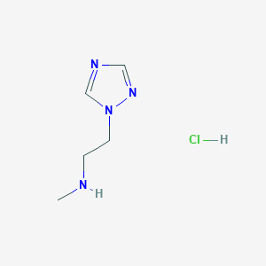 molecular formula C5H11ClN4 B6351166 N-Methyl-2-(1H-1,2,4-triazol-1-yl)ethanamine hydrochloride CAS No. 1992995-61-5