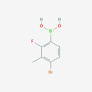 molecular formula C7H7BBrFO2 B6351175 (4-溴-2-氟-3-甲基苯基)硼酸 CAS No. 2377605-73-5