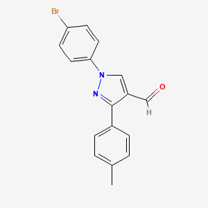 molecular formula C17H13BrN2O B6351250 1-(4-Bromophenyl)-3-p-tolyl-1H-pyrazole-4-carbaldehyde CAS No. 618098-52-5