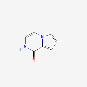 molecular formula C7H5IN2O B6351269 7-Iodo-1H,2H-pyrrolo[1,2-a]pyrazin-1-one CAS No. 1602302-69-1