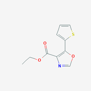 molecular formula C10H9NO3S B6351275 ethyl 5-(2-thienyl)-1,3-oxazole-4-carboxylate CAS No. 127919-35-1