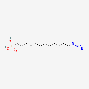molecular formula C12H26N3O3P B6351282 12-Azidododecylphosphonic acid, 95% CAS No. 721457-32-5