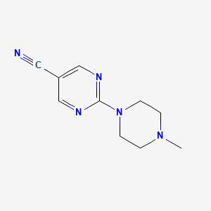 molecular formula C10H13N5 B6351293 2-(4-Methyl-1-piperazinyl)pyrimidine-5-carbonitrile CAS No. 1710203-01-2