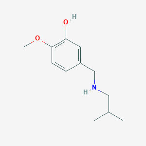 molecular formula C12H19NO2 B6351311 2-Methoxy-5-{[(2-methylpropyl)amino]methyl}phenol CAS No. 71691-15-1