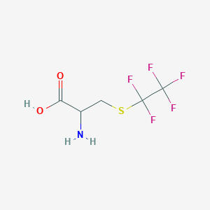 molecular formula C5H6F5NO2S B6351320 2-氨基-3-(五氟乙硫基)丙酸，98% CAS No. 1301738-63-5