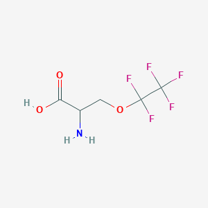 2-Amino-3-(pentafluoroethoxy)propanoic acid, 98% (H-DL-Ser(CF2CF3)-OH)