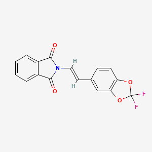 molecular formula C17H9F2NO4 B6351332 N-[Vinyl-2-(2,2-difluoro-1,3-benzodioxol-5-yl)]phthalimide;  95% CAS No. 278183-63-4