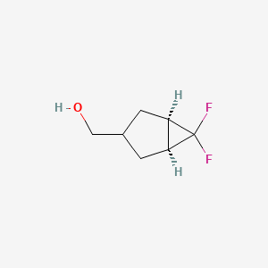 molecular formula C7H10F2O B6351355 [rel-(1R,3r,5S)-6,6-二氟双环[3.1.0]己烷-3-基]甲醇 CAS No. 1494673-39-0
