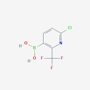 molecular formula C6H4BClF3NO2 B6351356 6-Chloro-2-(trifluoromethyl)pyridine-3-boronic acid CAS No. 2096339-76-1