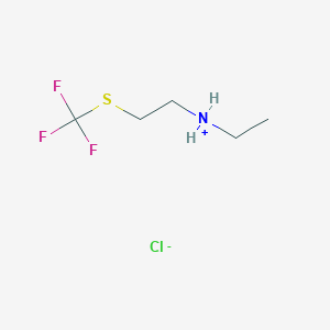 molecular formula C5H11ClF3NS B6351377 N-Ethyl-[2-(trifluoromethylthio)ethyl]amine hydrochloride, 99% CAS No. 1301739-62-7