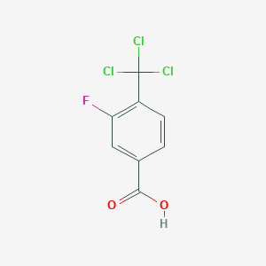 molecular formula C8H4Cl3FO2 B6351395 3-Fluoro-4-(trichloromethyl)benzoic acid, 97% CAS No. 1422766-14-0