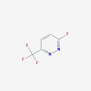 molecular formula C5H2F4N2 B6351407 3-Fluoro-6-(trifluoromethyl)pyridazine CAS No. 1206524-32-4