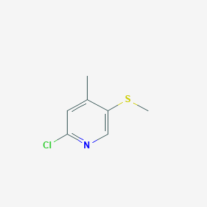 molecular formula C7H8ClNS B6351426 2-Chloro-4-methyl-5-(methylthio)pyridine CAS No. 1823353-55-4