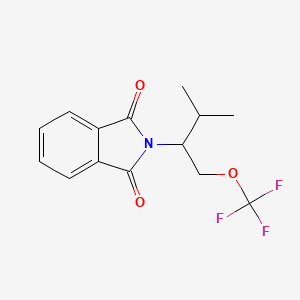molecular formula C14H14F3NO3 B6351435 2-(2-Methyl-1-trifluoromethoxymethyl-propyl)-isoindole-1,3-dione, 97% CAS No. 1408279-75-3