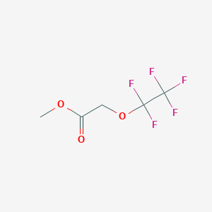 molecular formula C5H5F5O3 B6351443 (Pentafluoroethyloxy)acetic acid methyl ester, 97% CAS No. 1301738-84-0