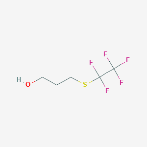 molecular formula C5H7F5OS B6351447 3-(Pentafluoroethylthio)propan-1-ol, 97% CAS No. 1301739-08-1