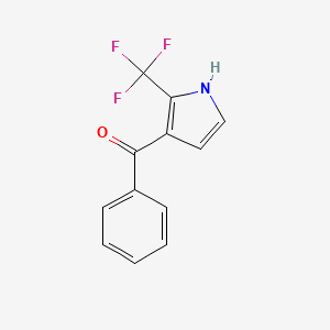 molecular formula C12H8F3NO B6351462 Phenyl(2-(trifluoromethyl)-1H-pyrrol-3-yl)methanone CAS No. 1346252-18-3