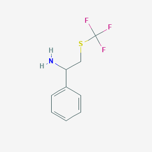 molecular formula C9H10F3NS B6351470 alpha-(Trifluoromethylthio)-methyl-benzyl amine, 97% CAS No. 1246466-60-3