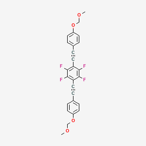 molecular formula C26H18F4O4 B6351478 1,2,4,5-Tetrafluoro-3,6-bis[2-[4-(methoxymethoxy)phenyl]ethynyl]benzene, 97% CAS No. 1408279-44-6
