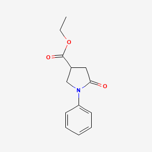 molecular formula C13H15NO3 B6351482 Ethyl 5-oxo-1-phenylpyrrolidine-3-carboxylate CAS No. 91957-98-1