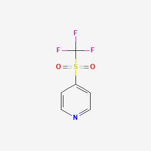 molecular formula C6H4F3NO2S B6351488 4-(Trifluoromethylsulfonyl)pyridine, 97% CAS No. 1408279-29-7