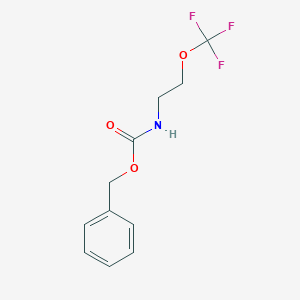molecular formula C11H12F3NO3 B6351497 2-(Trifluoromethoxyethyl)carbamic acid benzyl ester, 97% CAS No. 1208079-17-7