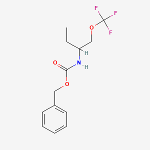 molecular formula C13H16F3NO3 B6351498 1-(Trifluoromethoxymethyl-propyl)carbamic acid benzyl ester, 97% CAS No. 1208080-10-7