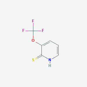 molecular formula C6H4F3NOS B6351506 3-(Trifluoromethoxy)-1H-pyridine-2-thione, 97% CAS No. 1408280-15-8